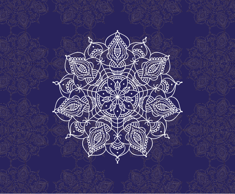 Mandala spiritual lotus mandala vinyl rug - TenStickers