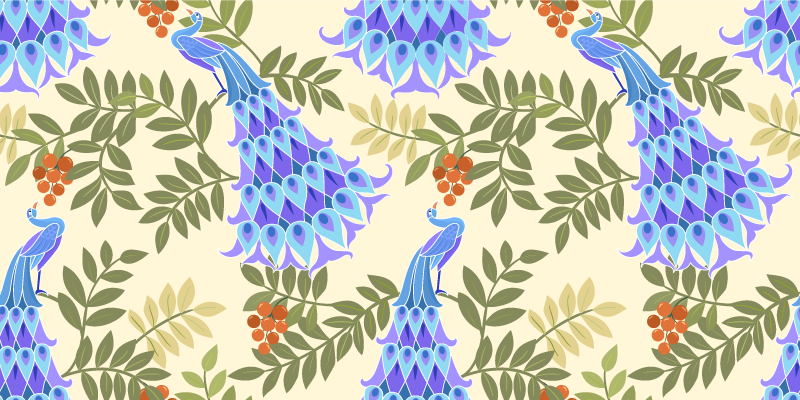 Covor magic din vinil cu pene de păun - TenStickers