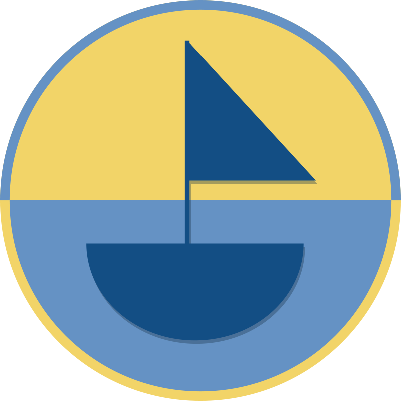 Covor de vinil geometric motiv geometric barca cu pânze - TenStickers