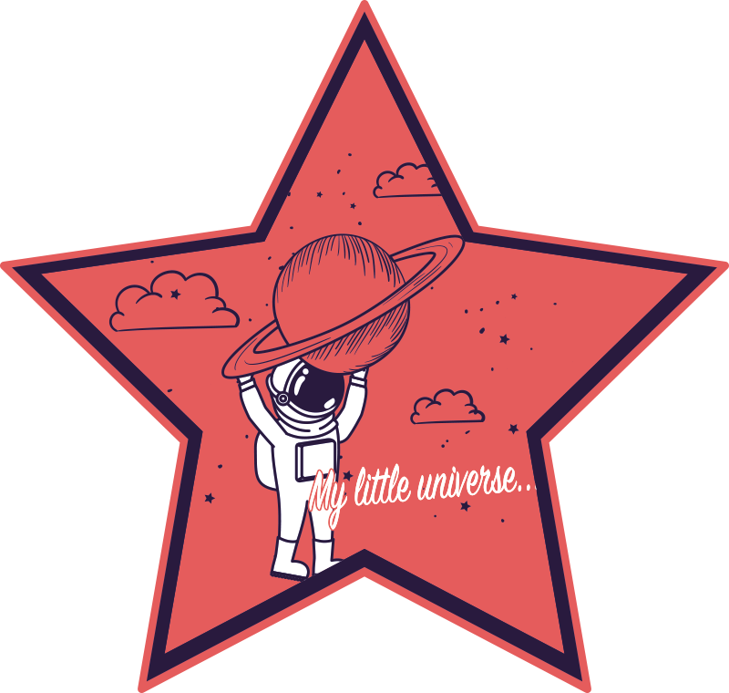 Covor de vinil pentru copii astronaut explorator stelar - TenStickers