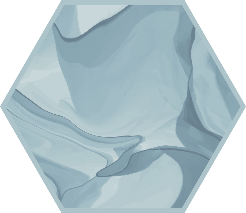 Covor modern de marmură albastră hexagonală - TenStickers