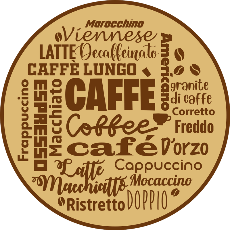 Covoare de vinil cu fraze centru de cafea - TenStickers