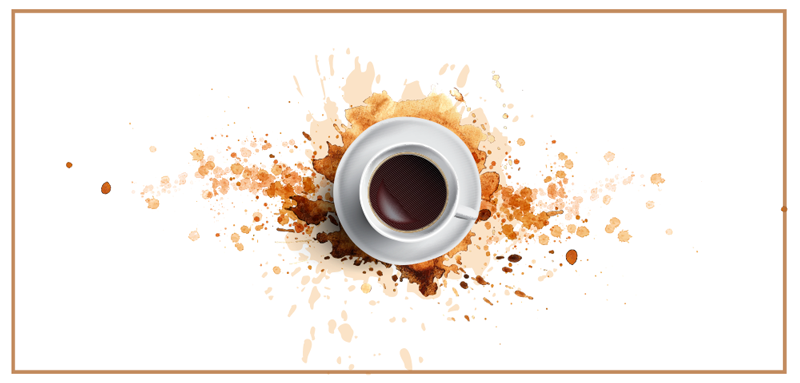 Covor de vinil pentru bucătărie iluzie de cafea vărsată - TenStickers