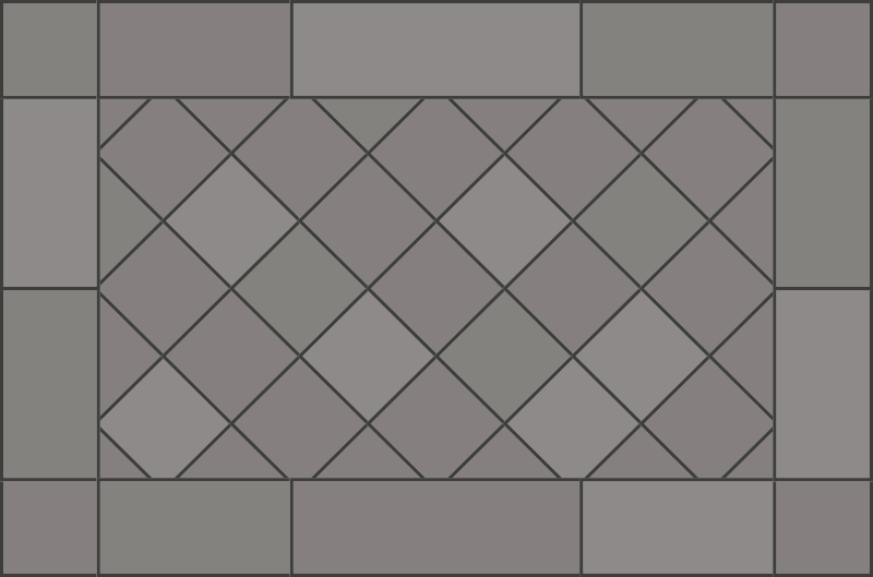 Covoare geometrice cu diamante gri - TenStickers