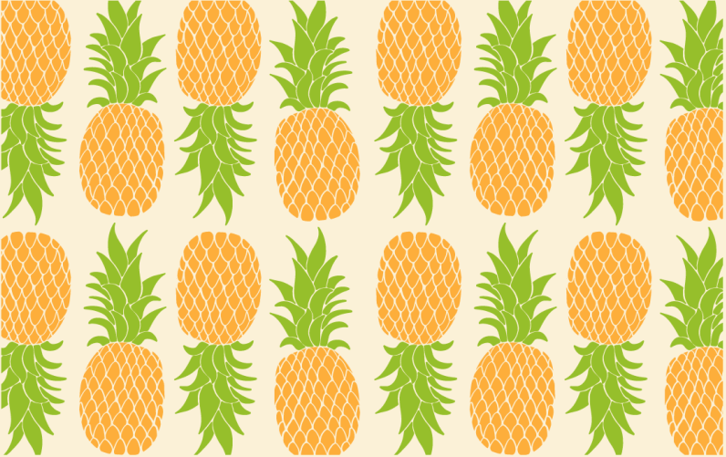 Pardoseală de bucătărie cu model ananas - TenStickers