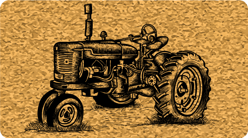 Covor modern silueta tractor - TenStickers