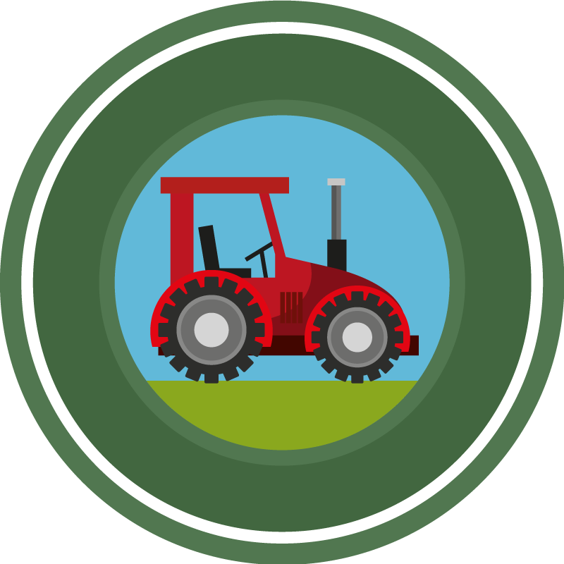 Covor de vinil pentru copii teren de joacă cu tractoare - TenStickers