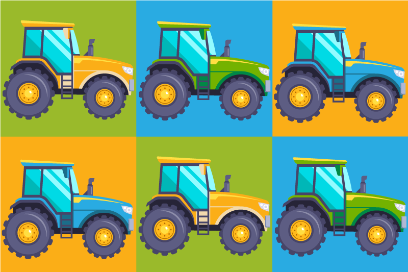 Covor de vinil pentru plăci de tractor multicolor - TenStickers