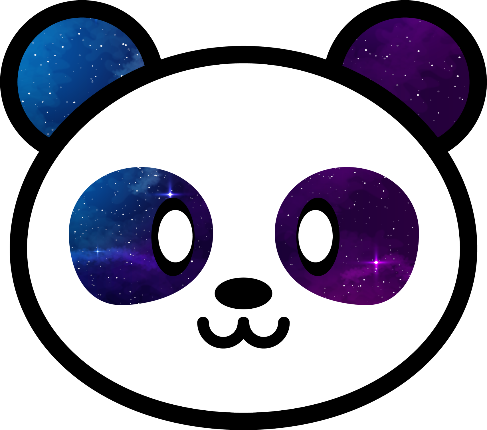 Covor de vinil pentru copii fata de panda galactic - TenStickers