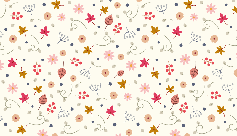 Covor floral cu frunze de bulin - TenStickers