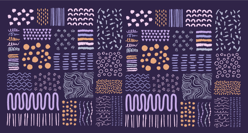 Covoare geometrice desenate cu buline - TenStickers