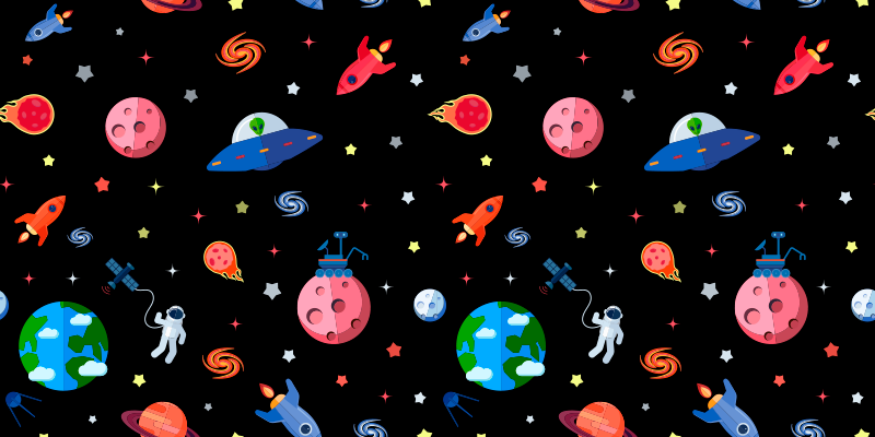 Covoare de vinete planetele și galaxia stea - TenStickers