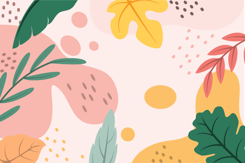 Covor floral toamna frunze tropicale - TenStickers