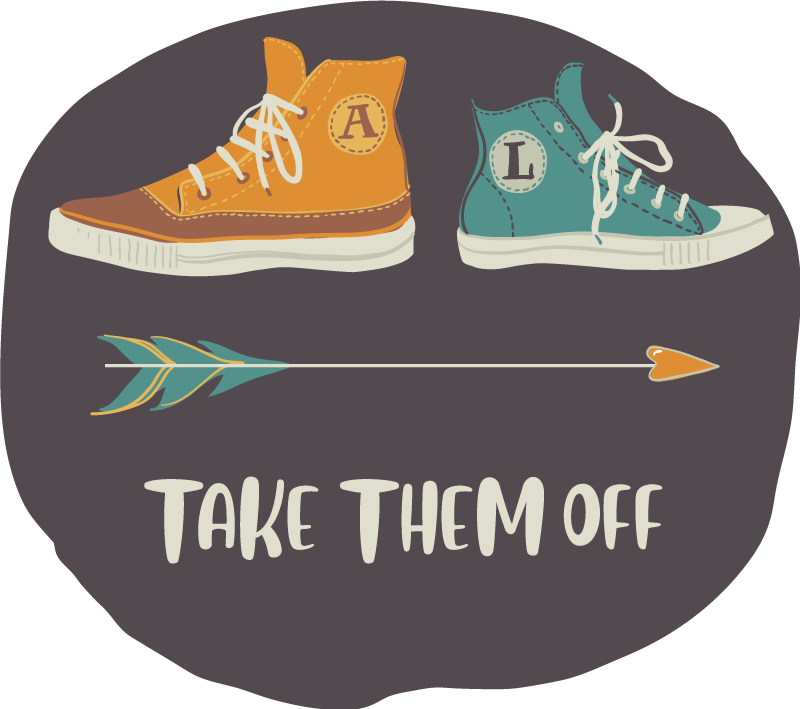 Pantofii drăguți îi iau de pe covorul personalizat - TenStickers