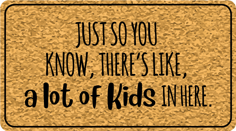 Covoare de vinil cu fraze text de intrare informativ - TenStickers