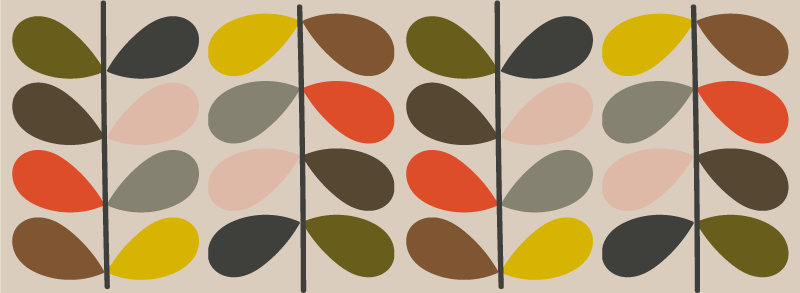 Covor modern cu model orla kiely - TenStickers