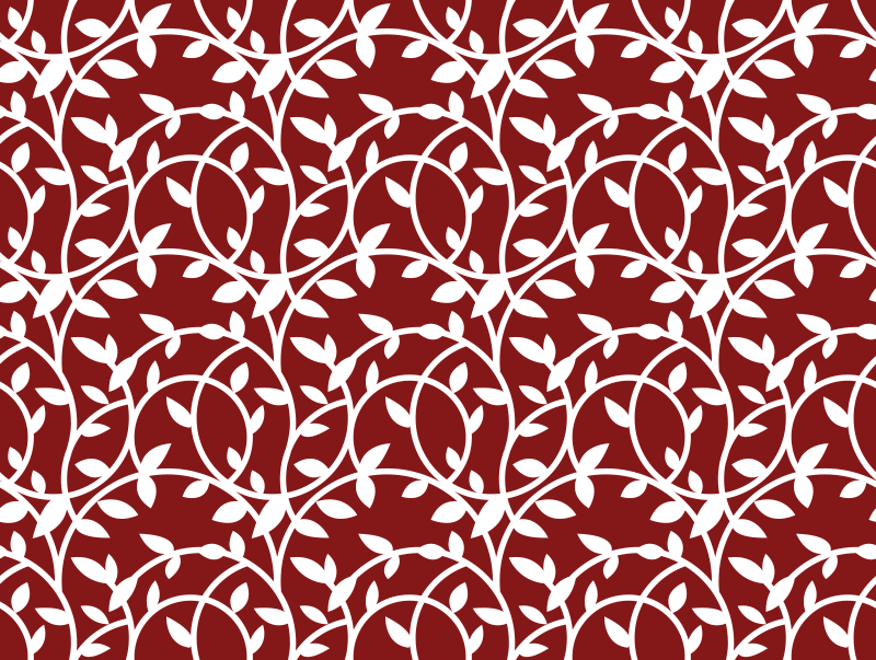 Covor floral cu frunze roșii și albe - TenStickers