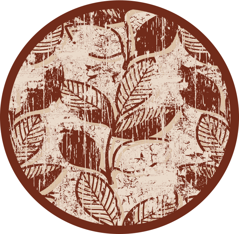 Covor floral din vinil cu frunze vintage - TenStickers