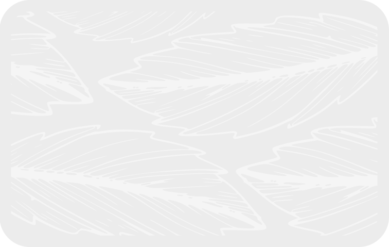 Covor floral cu frunze albe și gri - TenStickers