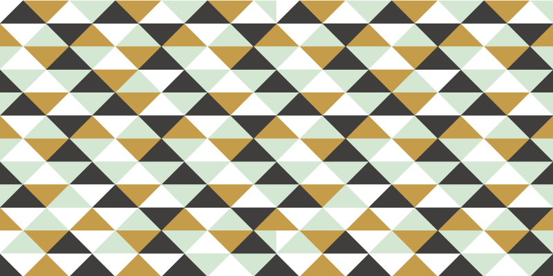 Covor de vinil geometric aranjament triunghiular de mozaic - TenStickers