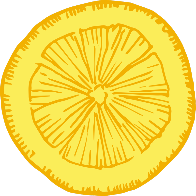 Covor de vinil pentru bucătărie felie de citrice galbene - TenStickers