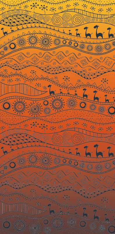 Covor de vinil etnic modele culturale abstracte - TenStickers