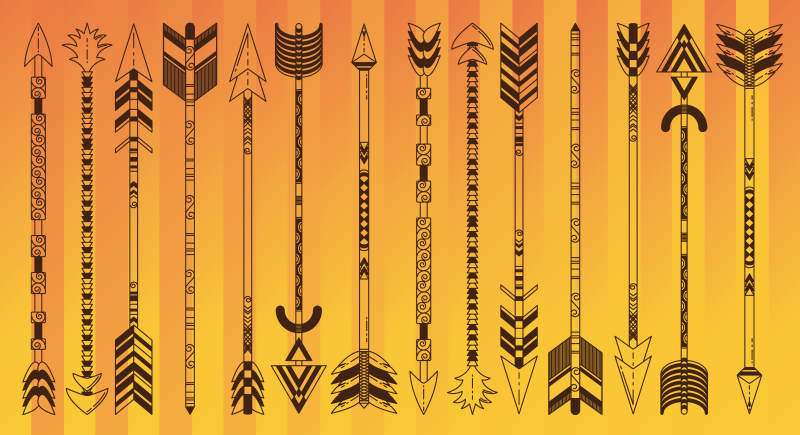 Covor de vinil etnic model de săgeți tribal - TenStickers