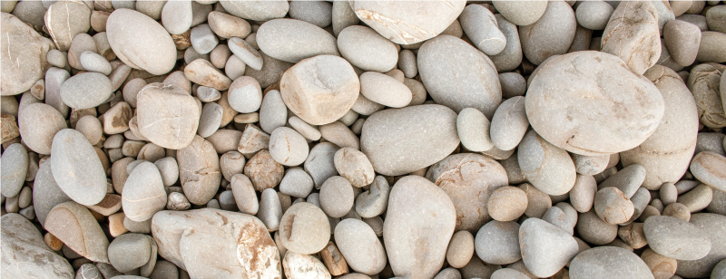 Covor din vinil de bucatarie cu pietre mici albe - TenStickers