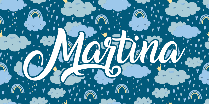 Alții covor de vinil nori albaștri cu nume - TenStickers