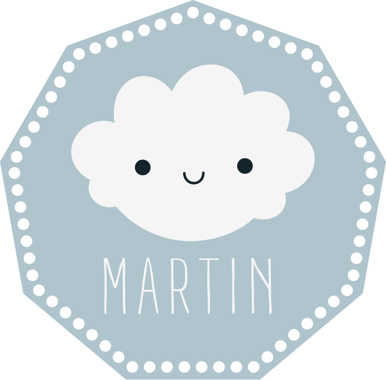 Covor de vinil personalizat happy cloud - TenStickers