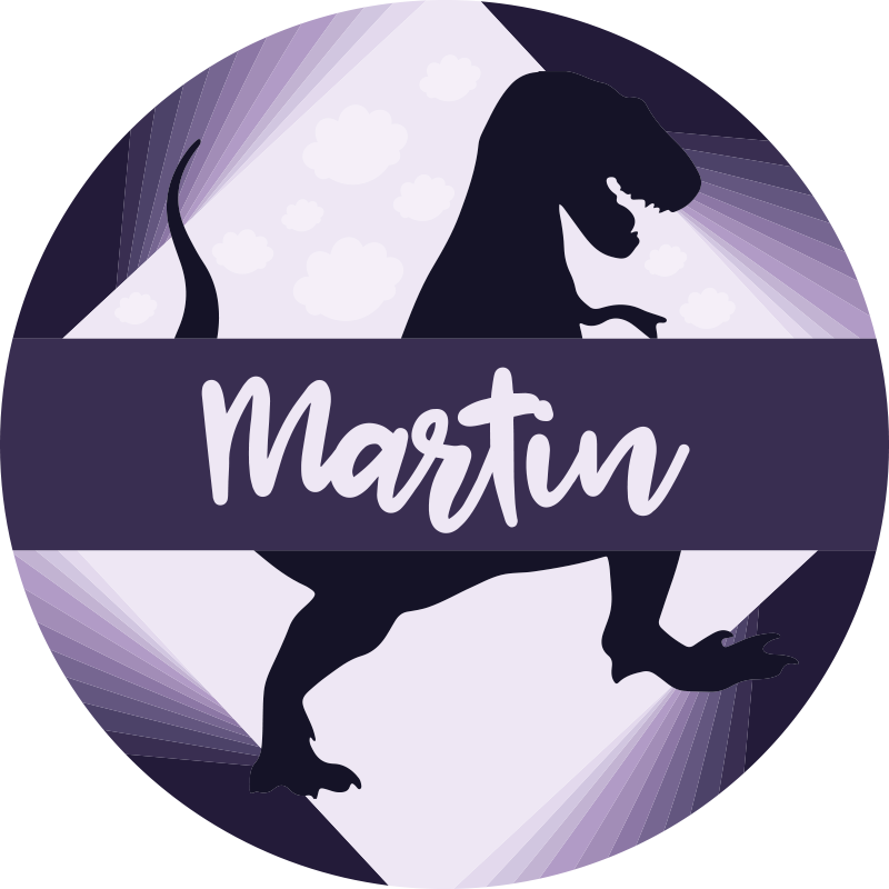 Alții covor de vinil velociraptor cu nume - TenStickers