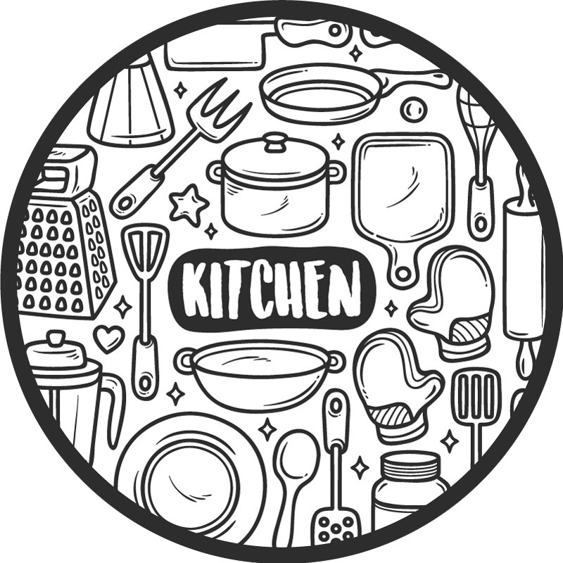 Covoruri vinil rotund grafică esențială - TenStickers