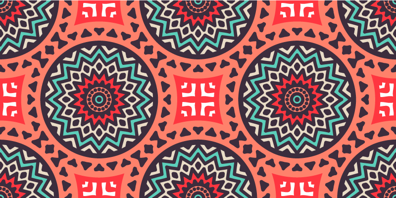 Ornamente folclorice mexicane covor de vinil de bucătărie - TenStickers