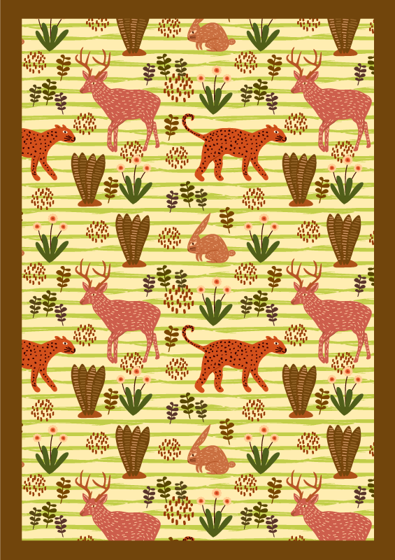 Covor de vinil model cerb verde - TenStickers