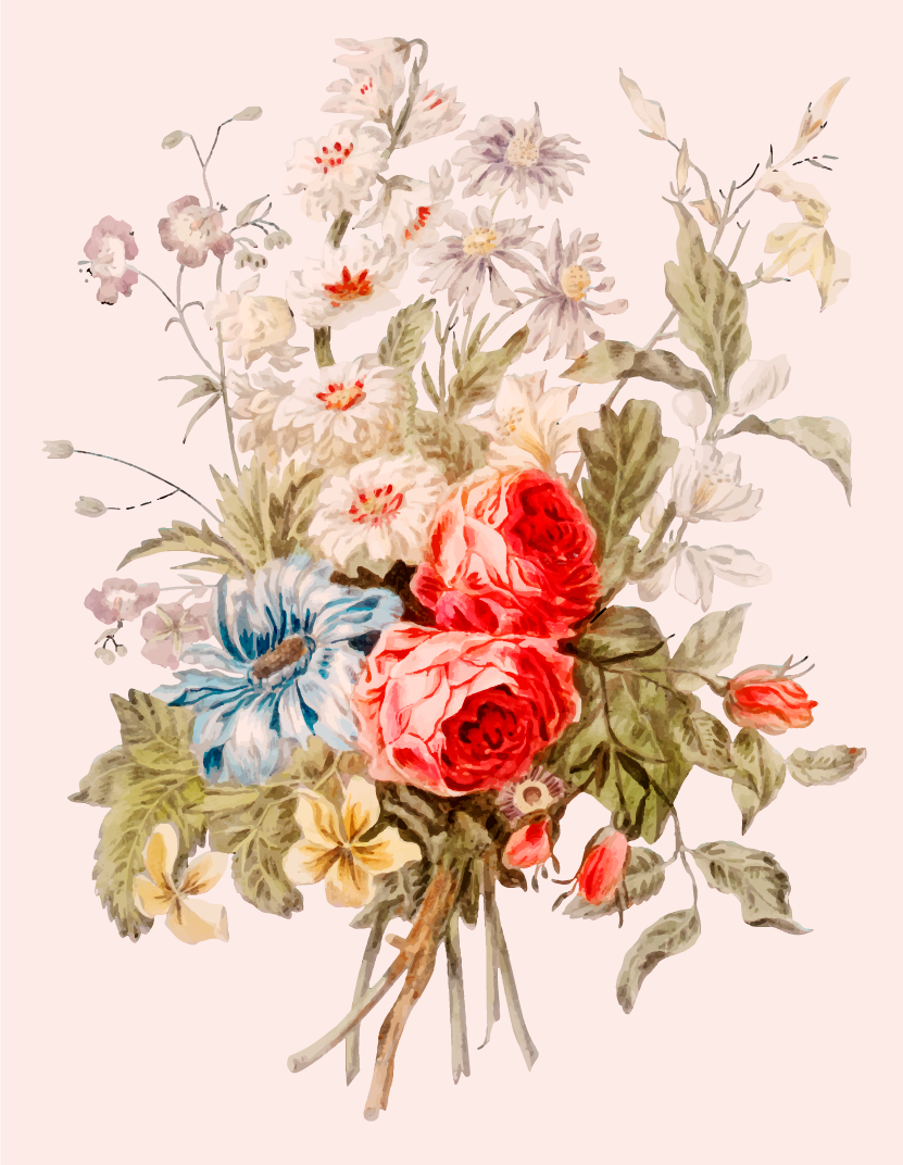 Buchet bujor decor covor floral - TenStickers