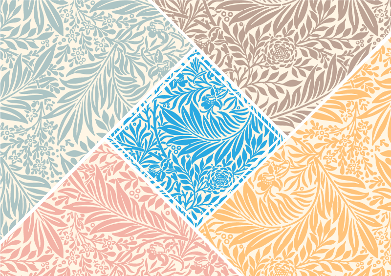 Gresie de bucătărie frunze retro colorate - TenStickers