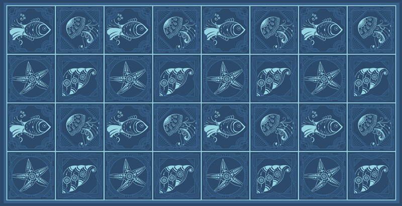 Covor de vinil pentru baie designul vieții marine - TenStickers