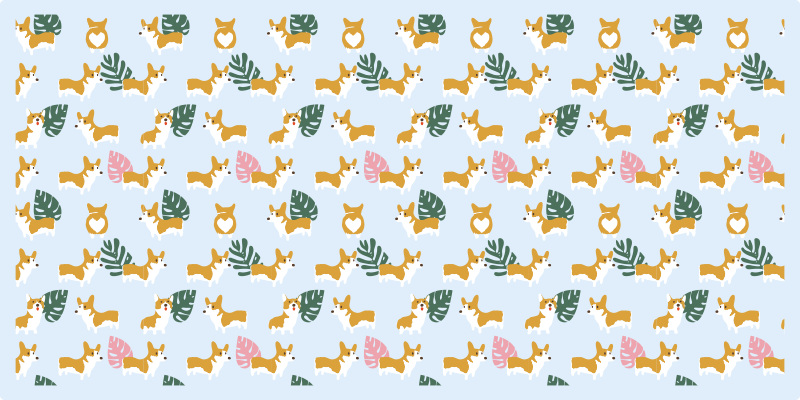 Model floral cu gresie de podea pentru bucătărie pentru câine - TenStickers