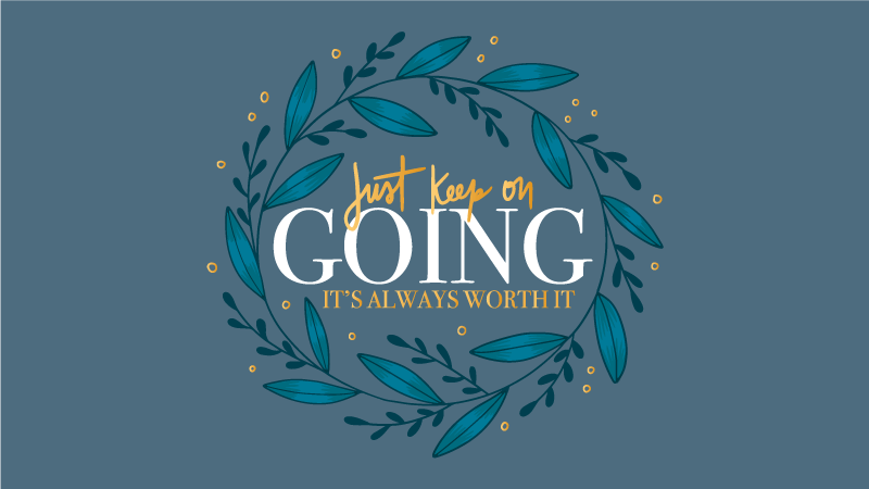 Covoare de vinil cu fraze continuă pur și simplu - TenStickers