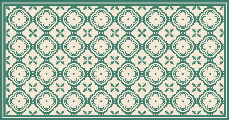 Covor de vinil marmura element floral elegant - TenStickers