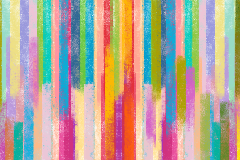 Covor de mozaic din vinil cu trăsături multicolore - TenStickers