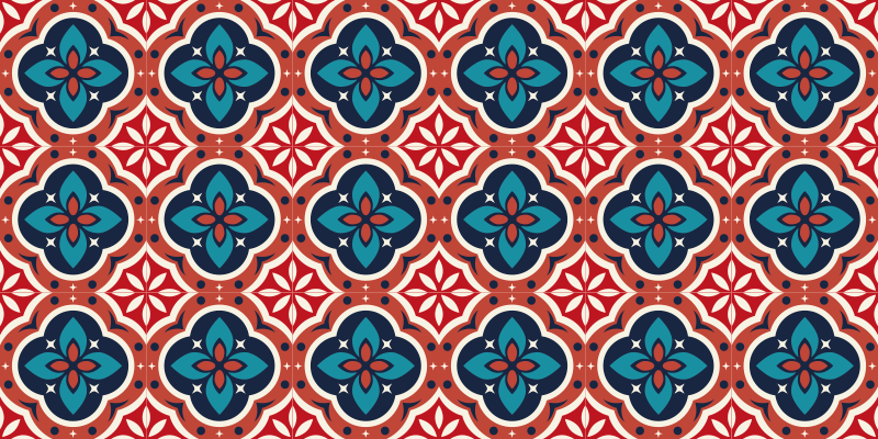 Covor de vinil mozaic motivație botanică vibrantă - TenStickers