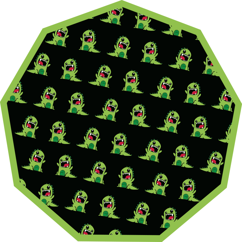 Covor de vinil pentru copii cu model de creaturi animate - TenStickers