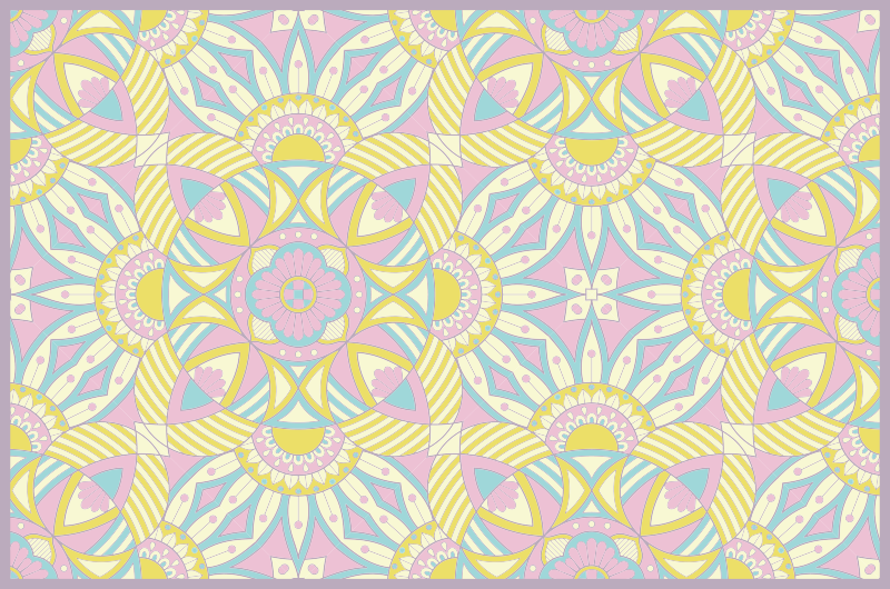 Covor vinil mandala aranjamente geometrice complexe - TenStickers