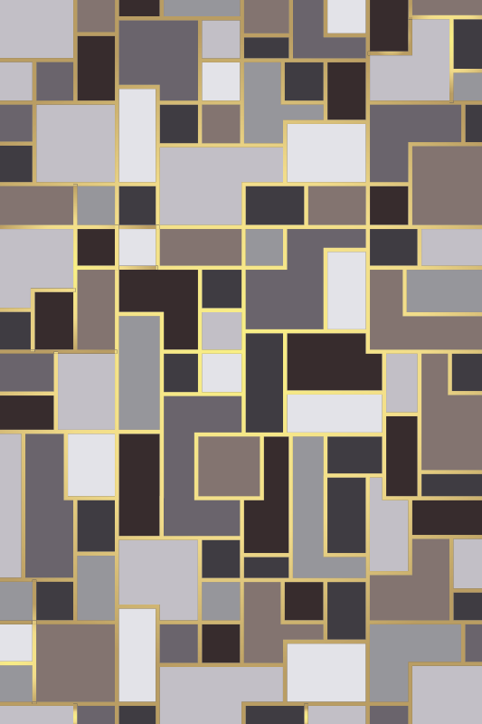 Dreptunghiuri gri mozaic gresie - TenStickers