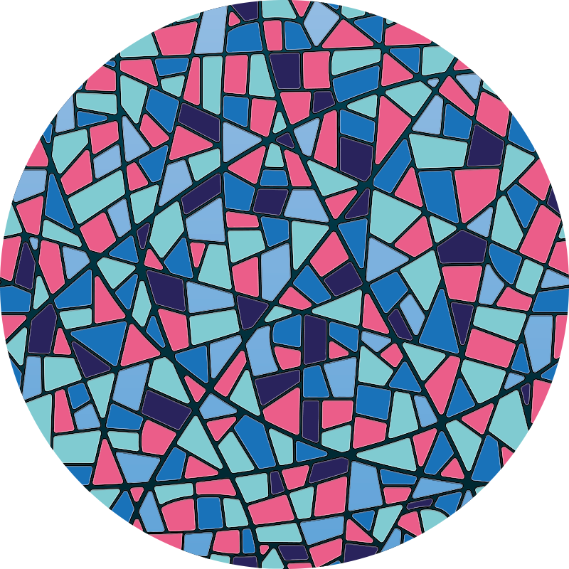 Covor de vinil mozaic aranjament geometric colorat - TenStickers