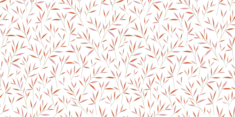 Covor vinil flori și plante model delicat de frunze - TenStickers