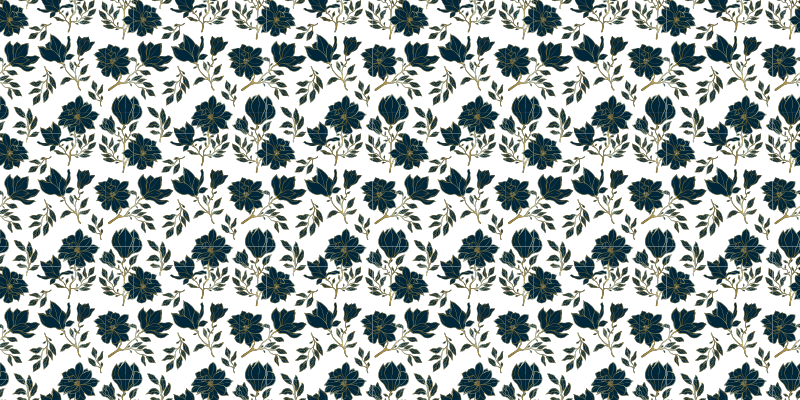 Covor vinil flori și plante design floral de frumusețe - TenStickers