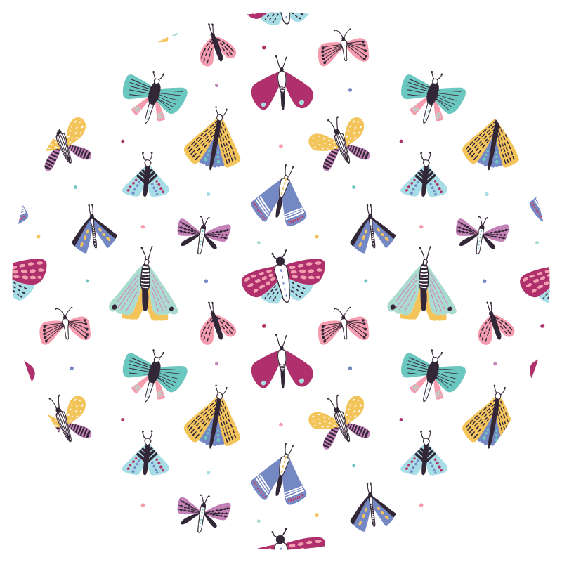 Covor de vinil pepiniere colecție de insecte colorate - TenStickers