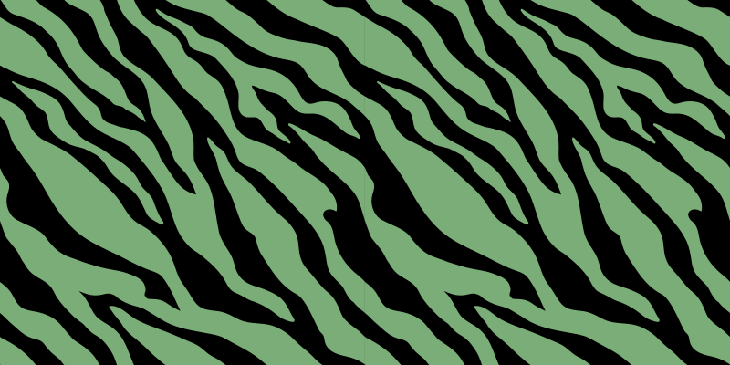 Covor verde din vinil cu design animal zebra - TenStickers
